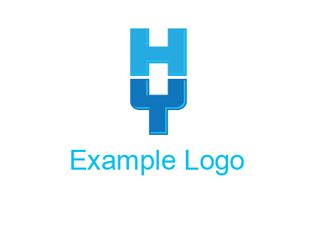 letter Y forming letter H