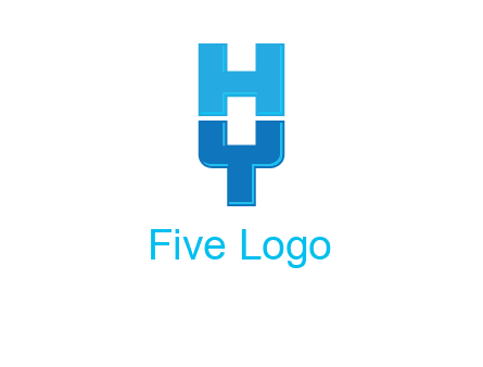 letter Y forming letter H