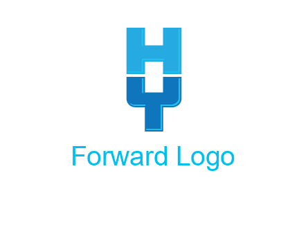 letter Y forming letter H