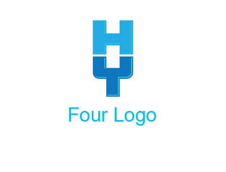 letter Y forming letter H