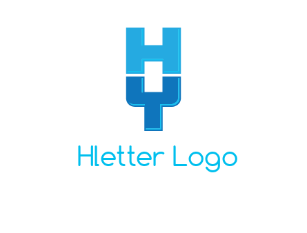 letter Y forming letter H