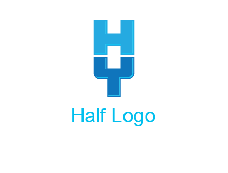 letter Y forming letter H