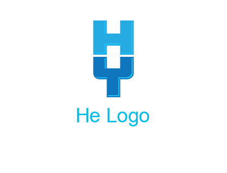 letter Y forming letter H