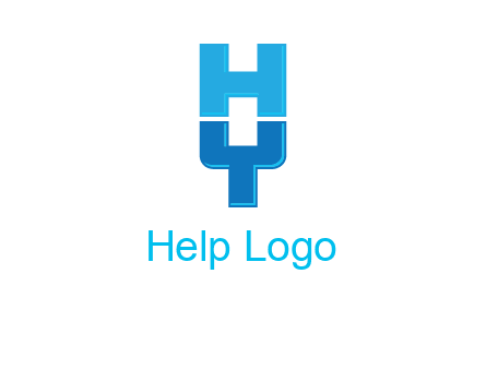 letter Y forming letter H