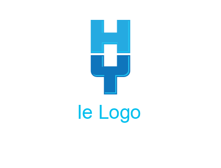 letter Y forming letter H