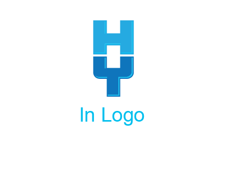 letter Y forming letter H