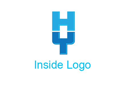 letter Y forming letter H