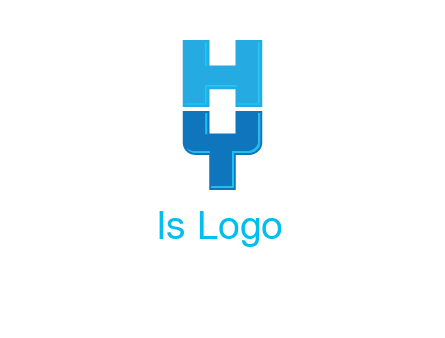 letter Y forming letter H