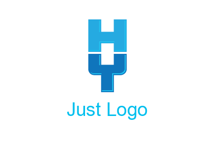 letter Y forming letter H