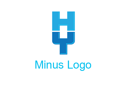 letter Y forming letter H