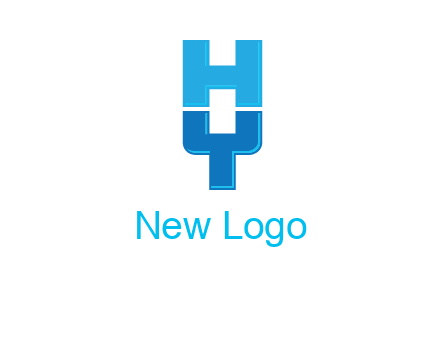 letter Y forming letter H