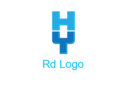 letter Y forming letter H