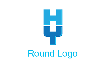 letter Y forming letter H