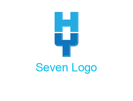 letter Y forming letter H