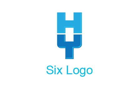 letter Y forming letter H