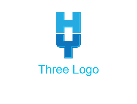 letter Y forming letter H