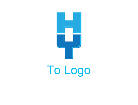 letter Y forming letter H