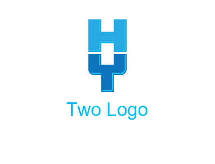 letter Y forming letter H