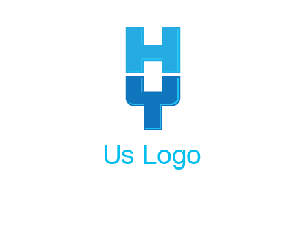 letter Y forming letter H