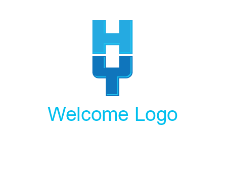 letter Y forming letter H