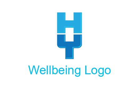 letter Y forming letter H