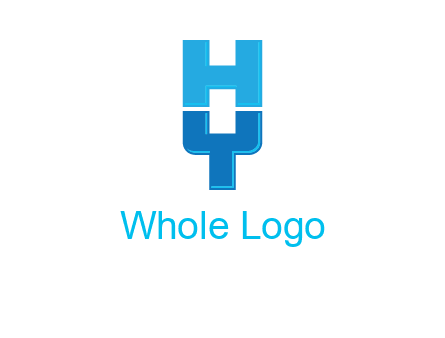 letter Y forming letter H