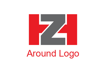 letter Z in between letter H