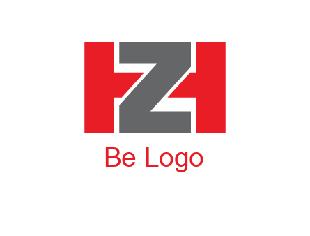 letter Z in between letter H