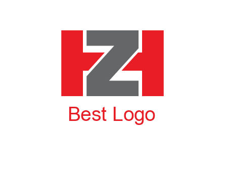 letter Z in between letter H