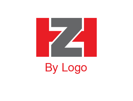 letter Z in between letter H