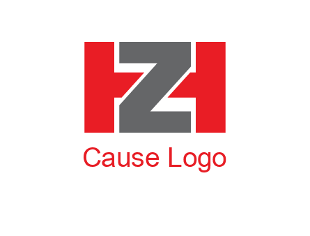 letter Z in between letter H