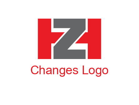 letter Z in between letter H