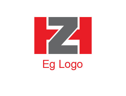 letter Z in between letter H