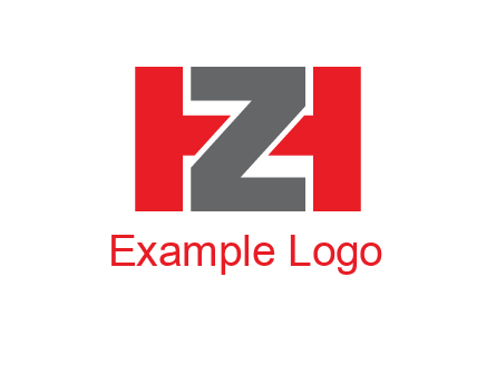 letter Z in between letter H