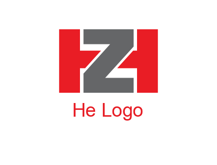 letter Z in between letter H