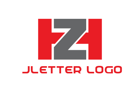 letter Z in between letter H