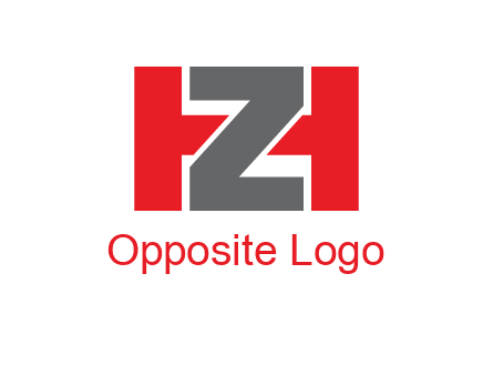 letter Z in between letter H