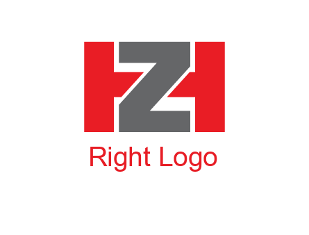 letter Z in between letter H
