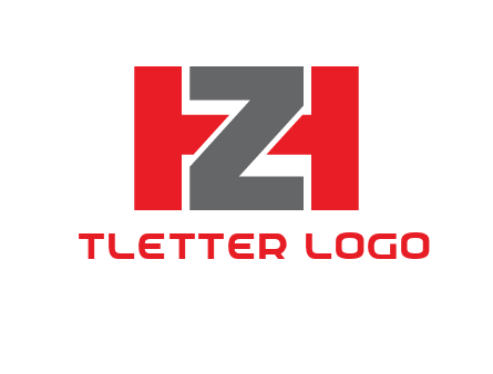 letter Z in between letter H