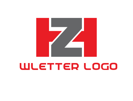 letter Z in between letter H