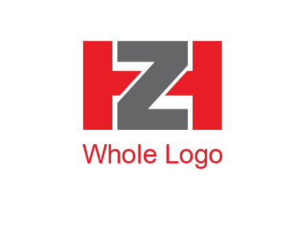 letter Z in between letter H