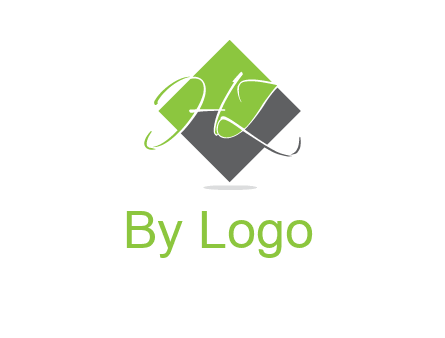 Letters HZ are in a rhombus  logo