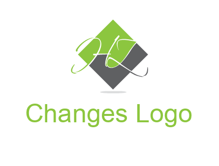 Letters HZ are in a rhombus  logo