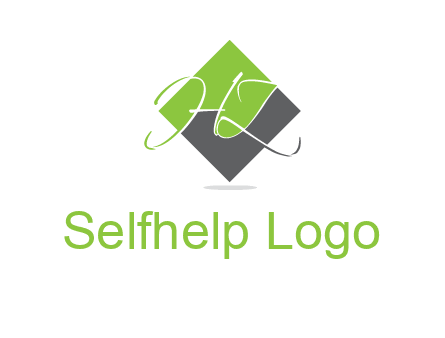 Letters HZ are in a rhombus  logo
