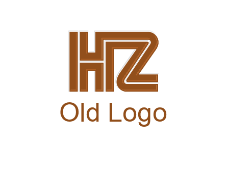 line art letter HZ together