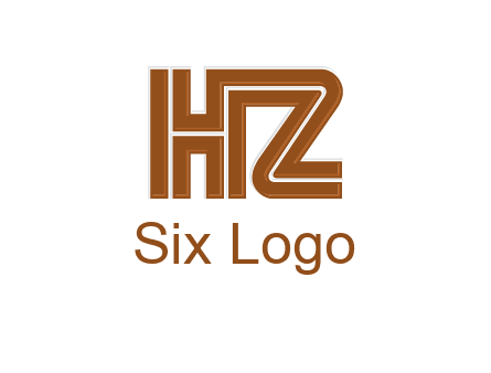 line art letter HZ together