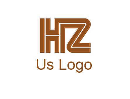 line art letter HZ together