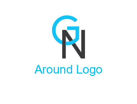 letter G intertwining with letter N