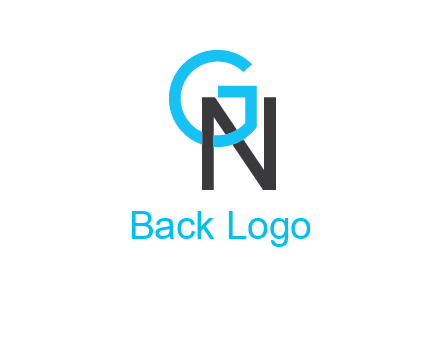 letter G intertwining with letter N