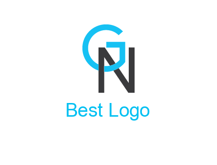 letter G intertwining with letter N